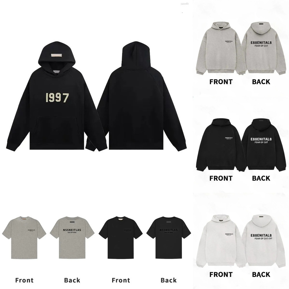 Men Essentials 1977 Tracksuit Set Designer Pullover Hoodie, Long Sleeve Sweatshirt Sweater Casual Pants
