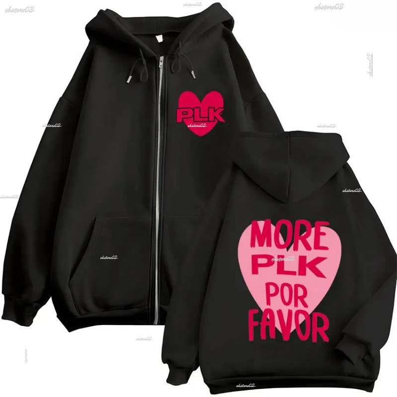 Plk Tour 2026 Merch Zipper Hoodies Men's Women Clothing Loose Fashion Zip Up Fleece Hooded Sweatshirts Jacket Coats Plk Tour Streetwear Fashion