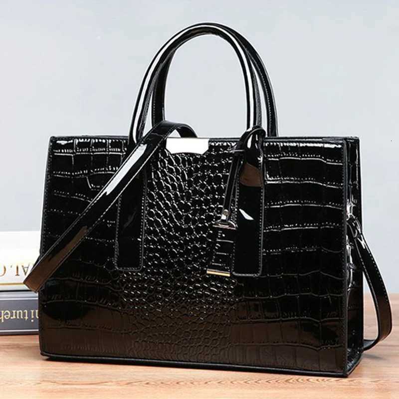 Evening Bags Crocodile Pattern Handbag Women Large Capacity Shoulder Bag PU Leather Top-handle Bag Crossbody Bag Totes sac H261016