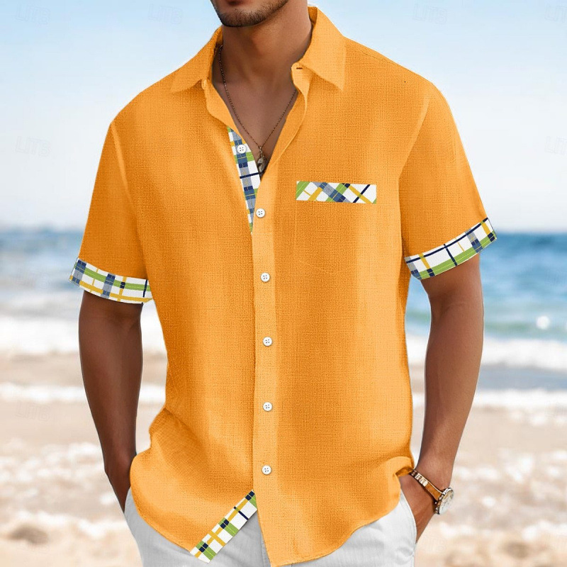 2026 3D Digital Print European And American Foreign Trade New Men's Short-Sleeve Buttoned Casual Hawaiian Vacation Shirt Free Shipping