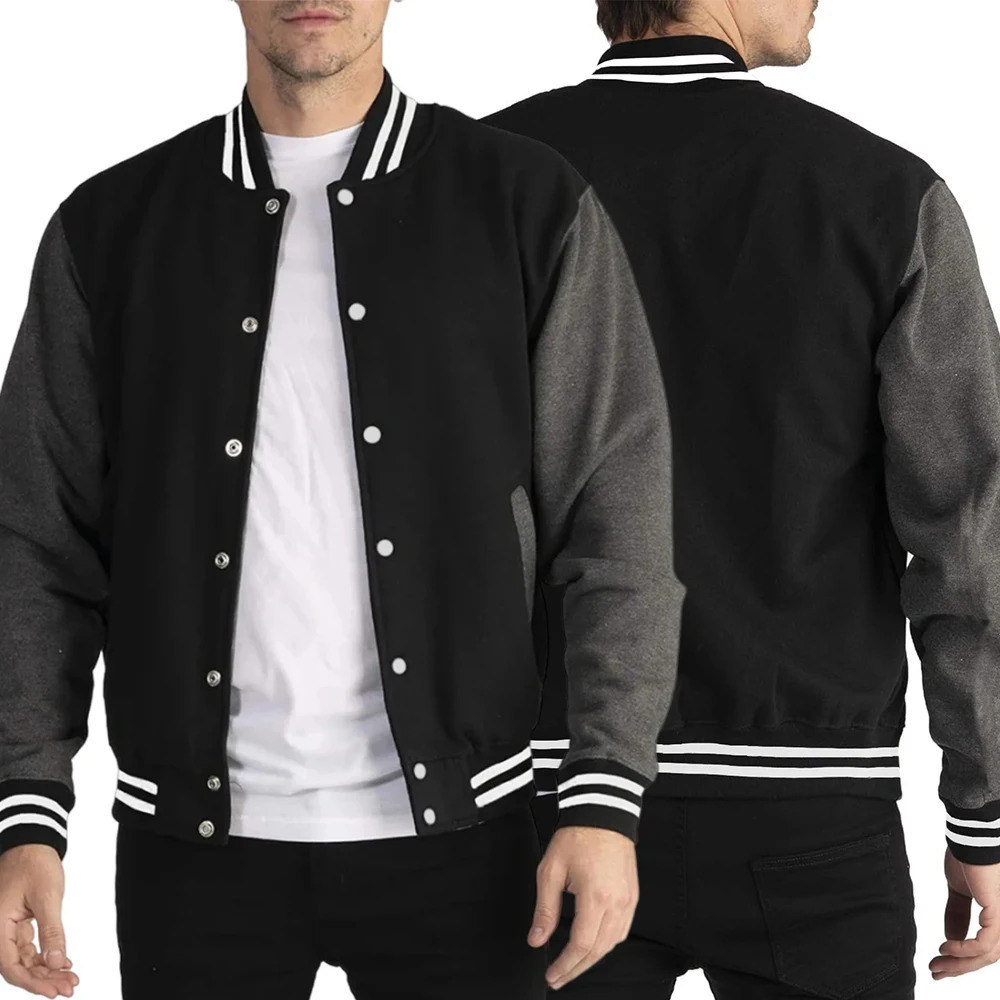 Black White Jacket Coats 5XL Loose Oversized Clothes Casual Men Women Baseball Clothes Couple Street Coat Warm Fleece Jackets 261016