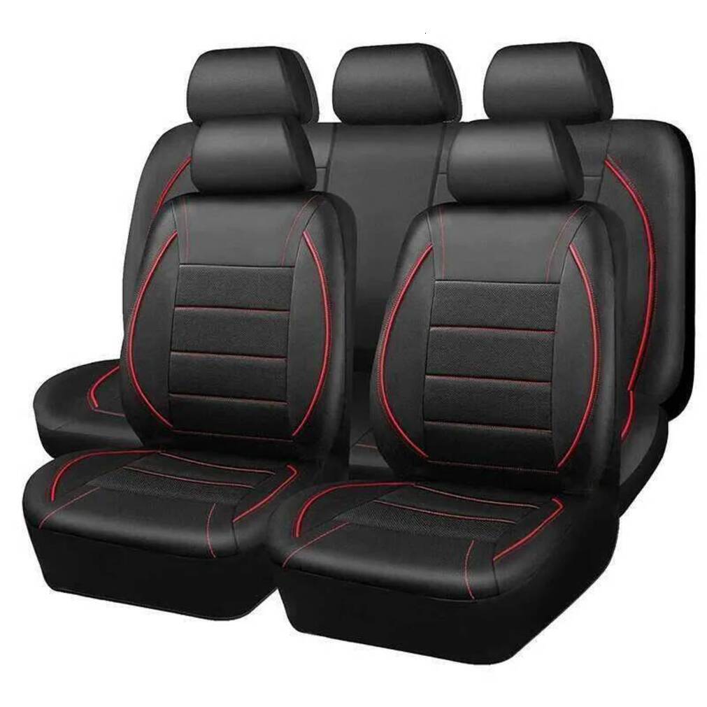 Seat headrest Cushion PU Leather Seat Covers For 5 Inteior Accessories Seats Protectors Cushions For Car SUV Universal Neck Pillow 11 cy1
