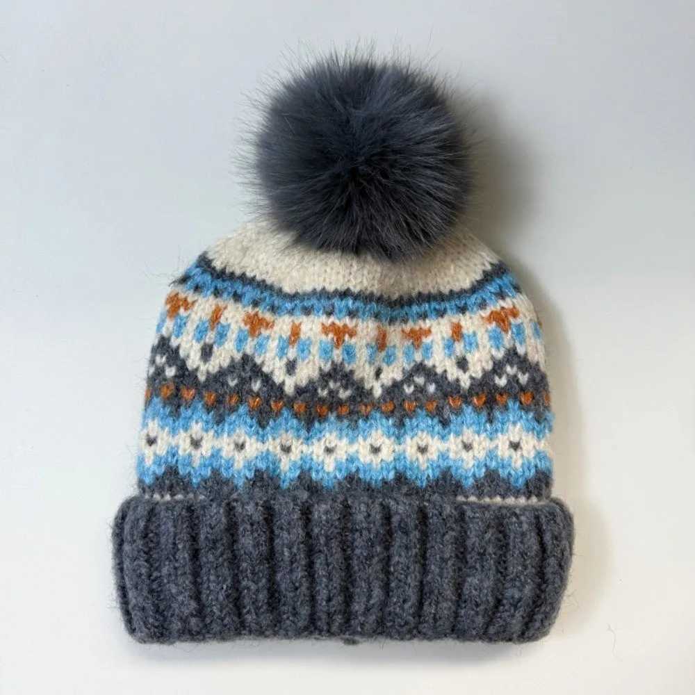 Beanie/Skull Caps New Solid Color Knitted Winter Hat Handmade Chunky Pom Skull Cap Windeproof Soft Knitted Slouchy Beanie Unisex CapT261017