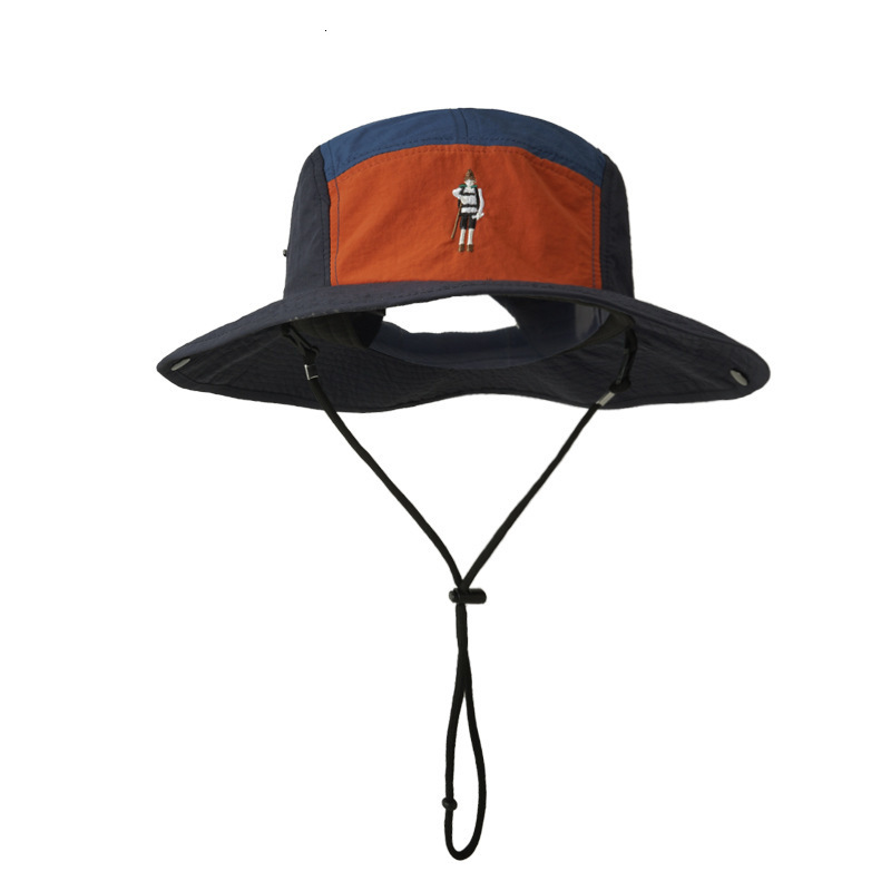Outdoor Travel Sun Protection Quick-Dry Breathable Hiking for Women, Korean Style Personality Trendy Cartoon Embroidered Fisherman Hat