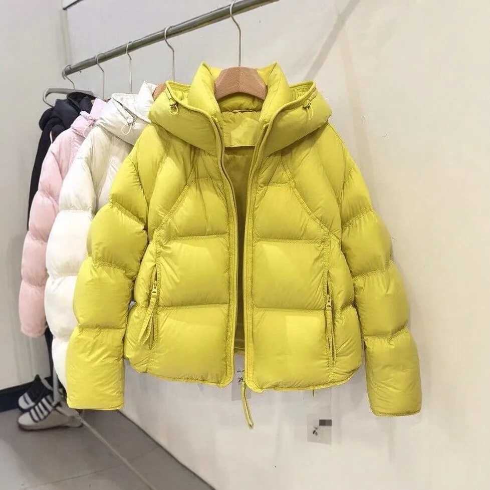 Women's Down Parkas 2026 New Women'S Short Hooded Puffer Jacket Korean Loose Hooded Bread Coat Thicken Warm Women Cotton Coat Women Short