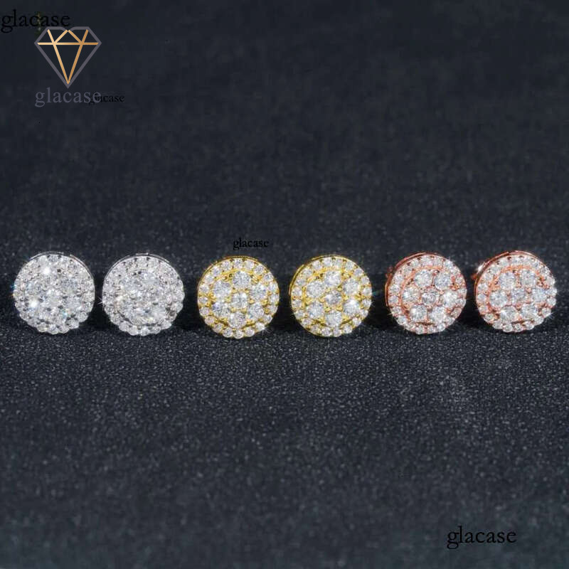 Gra Certificate Pass Dia Tester Iced Out Hip Hop Popular Sterg Sier VVS Moissanite Stud Earrings