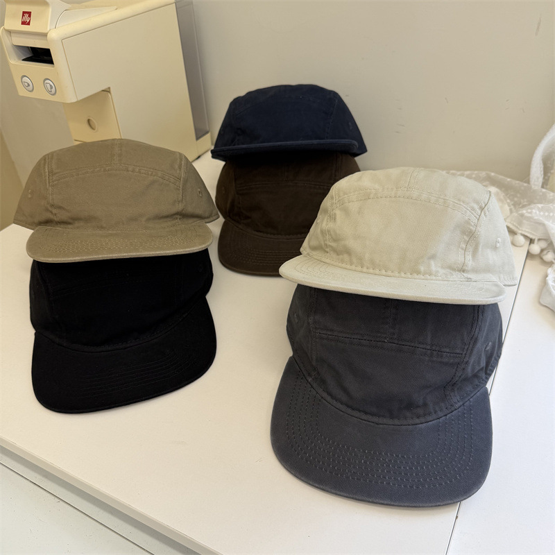 New spring summer collection: solidcolor baseball caps with embroidered lettering featuring a short brim designed for both men and women offering ca