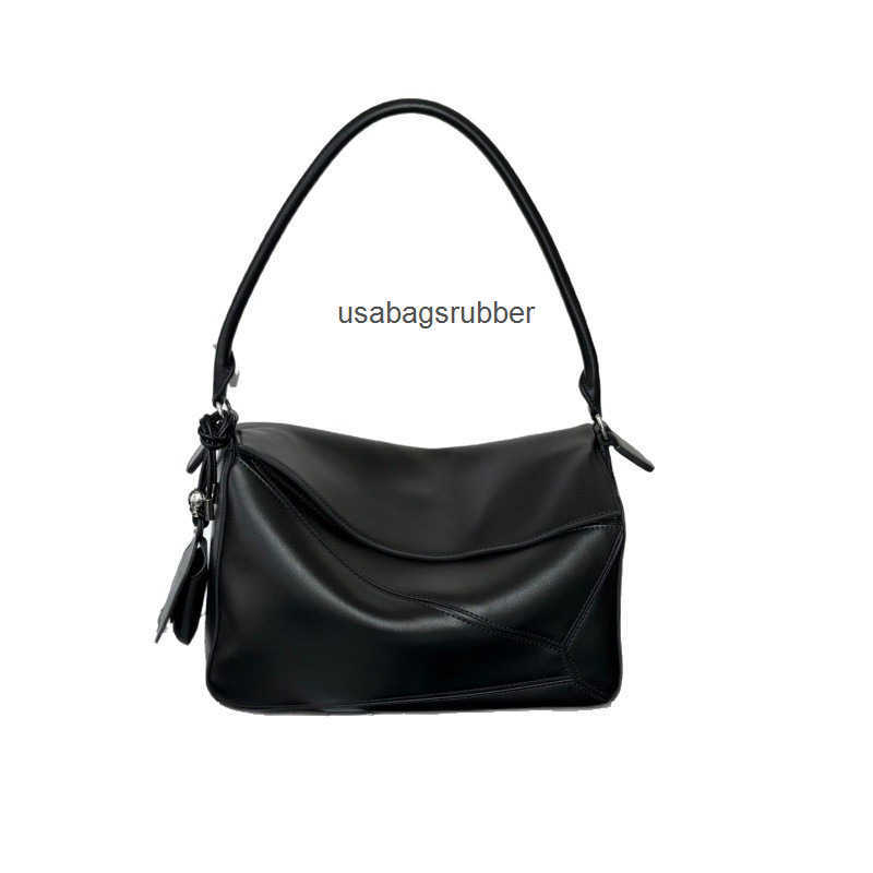 Geometric Panel handle high end leather patchwork geometric bag 2026 new model large capacity versatile shoulder underarm bag for women