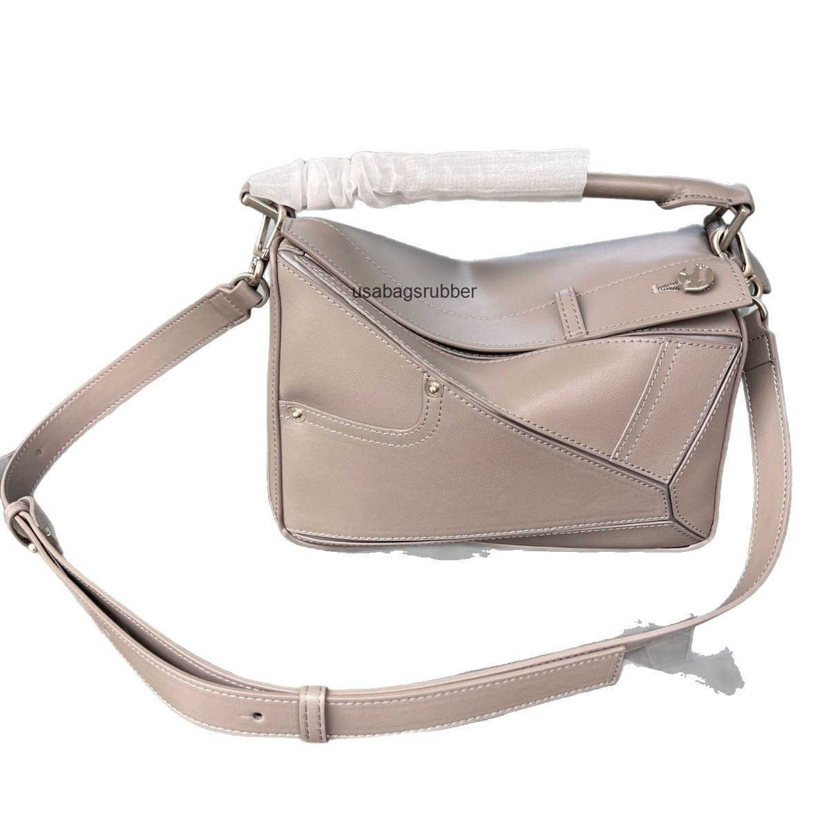 Geometric Panel 2026 new high end version buttoned leather geometric bag luxurious pillow bag handbag and crossbody bag