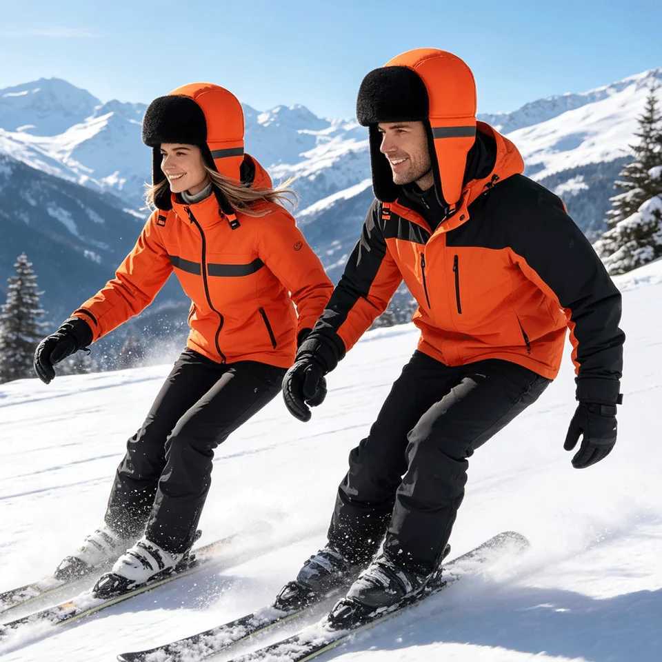 Trapper Hats Winter Warm Hats for Men and Women Hunter Caps with Reflective Strips Plush Hunter Caps for Outdoor Sports and WorkT261017