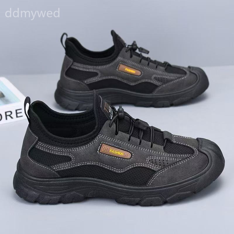 Men's Breathable Outdoor Hiking Sneakers Lightweight Casual Walking Shoes Comfortable Sole