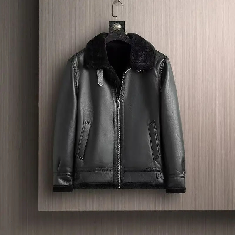 Mens Winter Suede Casual Pu Fur AllInOne Warm Jacket 261016