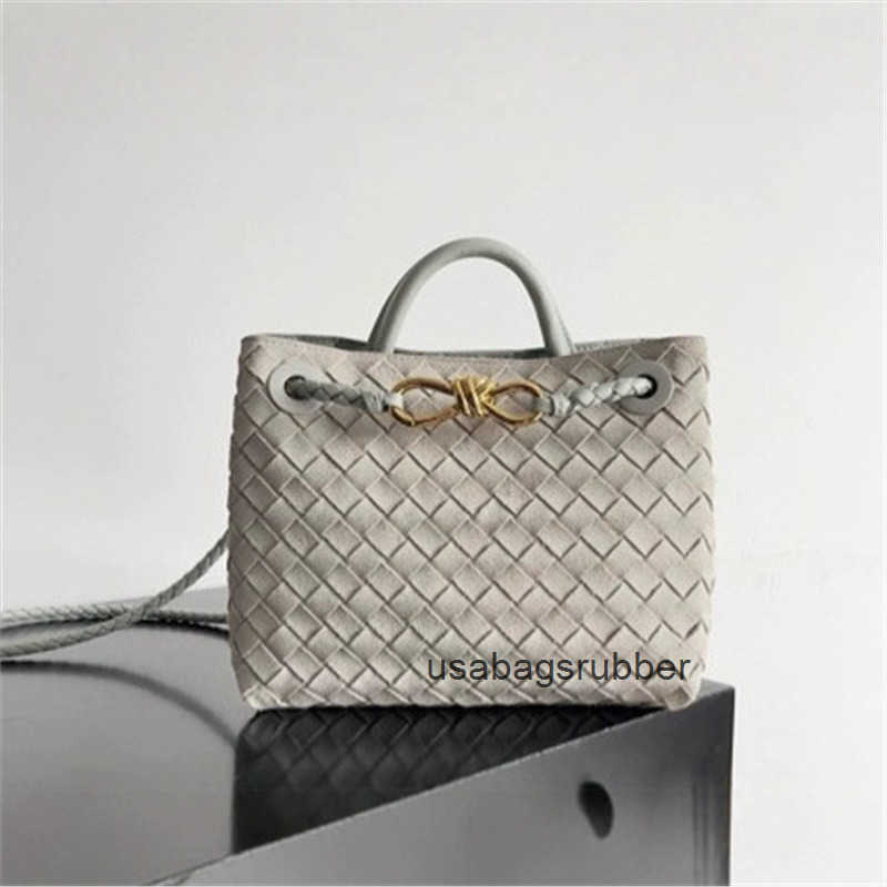 Luxe Designer Style Tote Bag New Metal Rope Knot Leather Woven Shoulder Large Capacity Crossbody Handbag Deer Leather