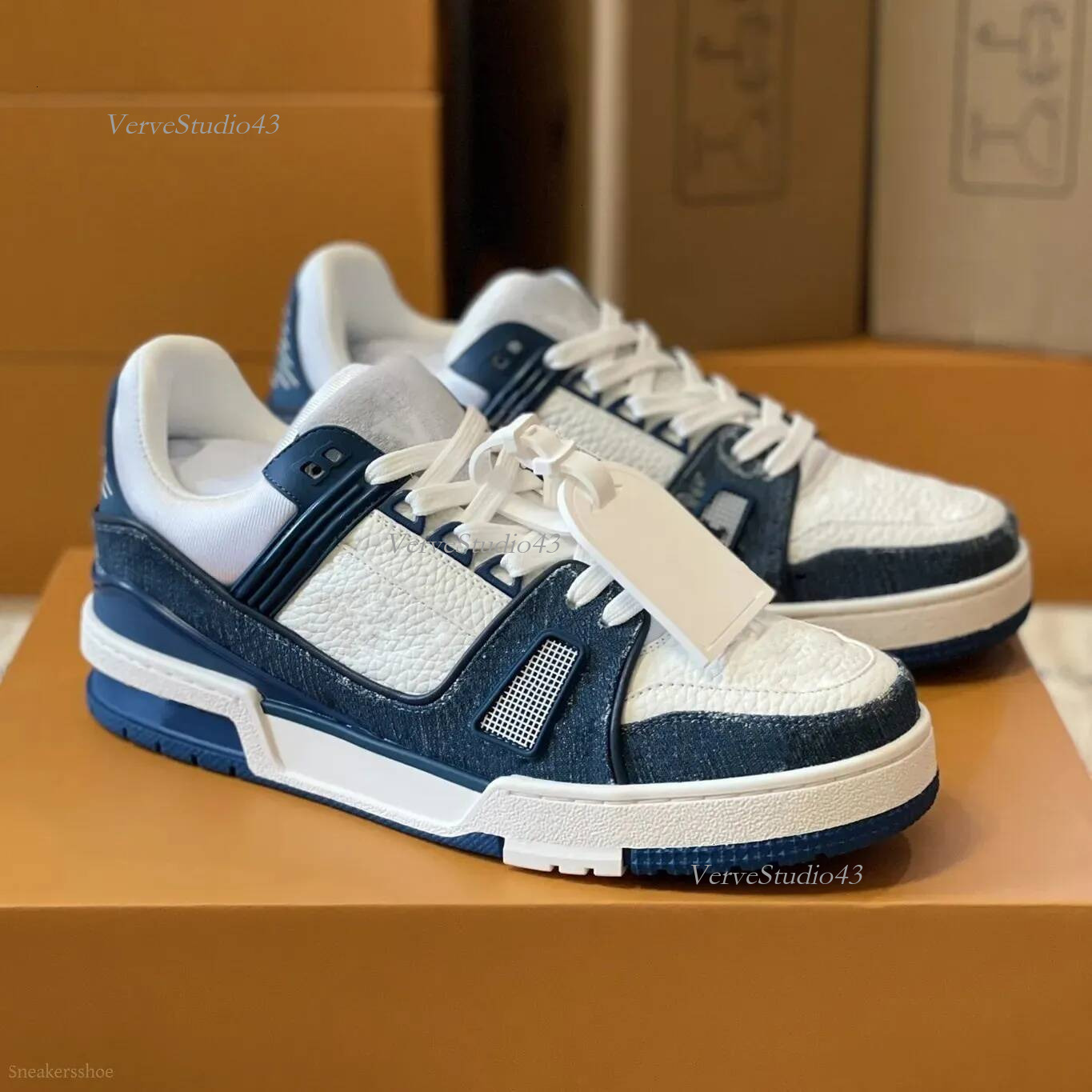 Designer lvlyness shoes Trainer flower Skate Sneakers luxury Men Women Casual tennis Shoes Calfskin Platform Trainers Leather Abloh Lace up louisd s