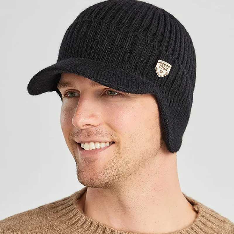 woolen Men's hat thick autumn and winter outdoor warm ear protection knitted hat 1998 hat M261016