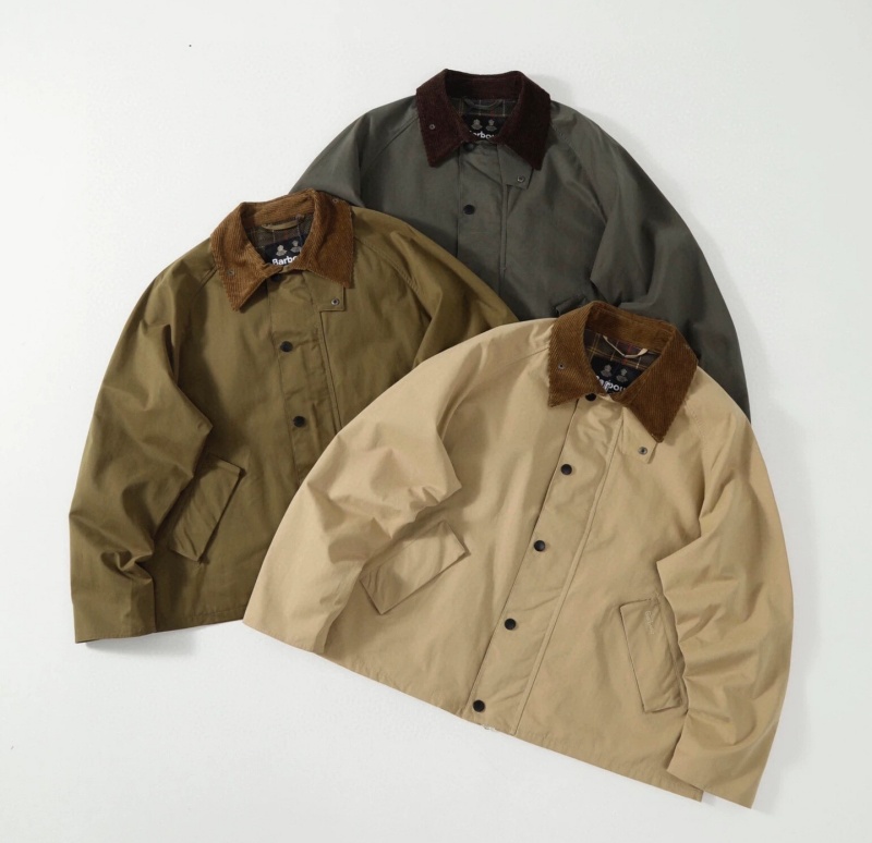 Waxed Cotton Hunting Designer Jackets Corduroy Collar Barbour style Coat Spring Autumn Loose Zipper Up Outdoor Jacket for Men dh1749