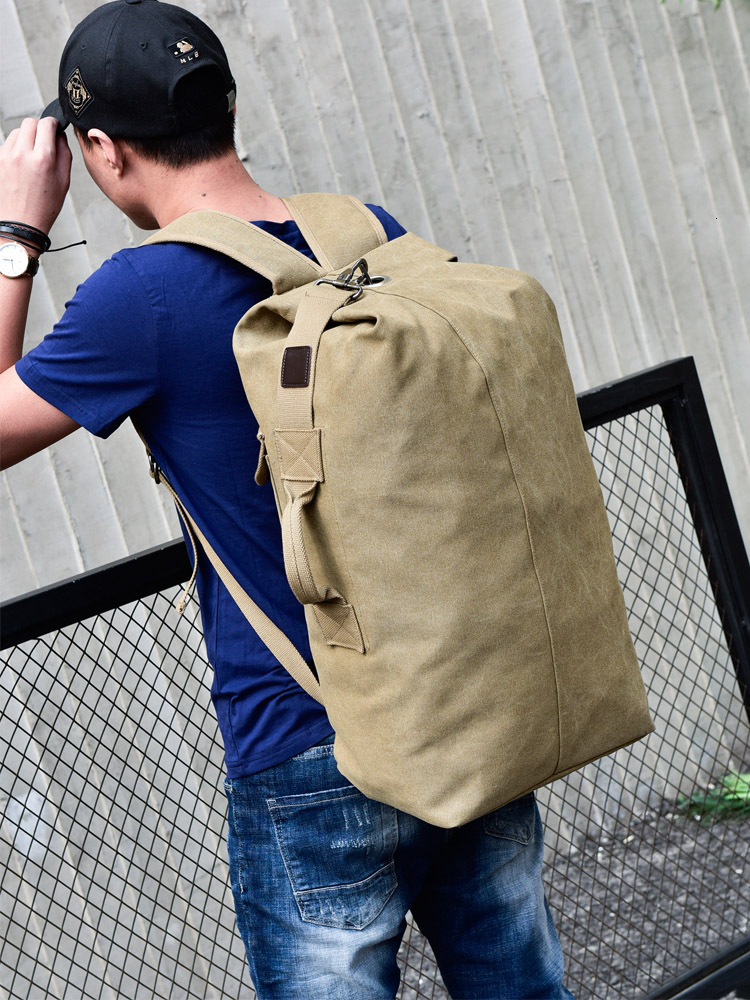 Fashion Large Capacity Travel Backpack Men's Backpack Outdoor Travel Sports Bag Trendy Canvas Backpack for Men