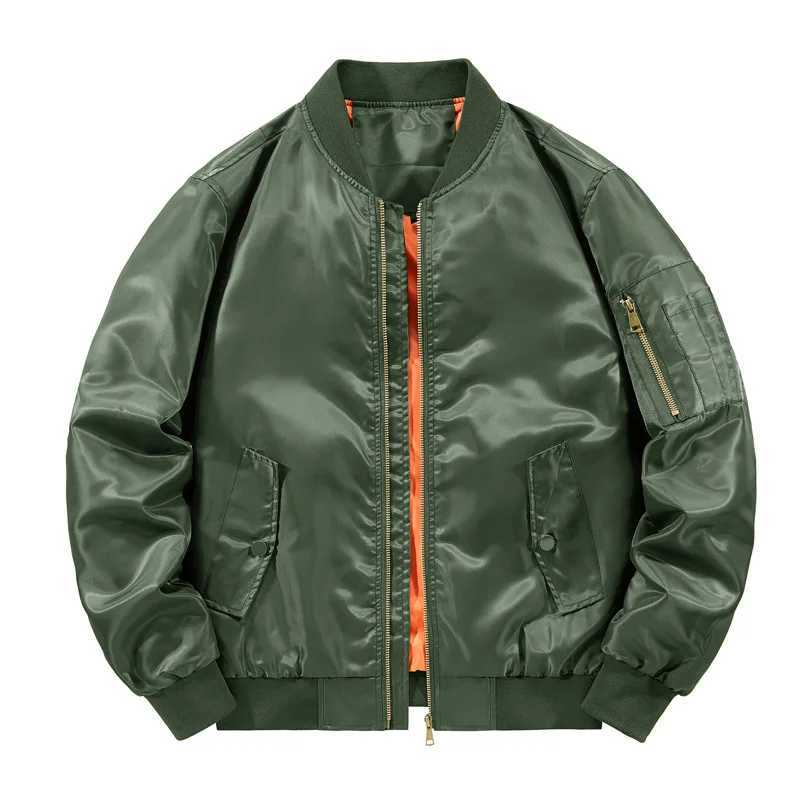 WHXR Autumn Bomber Jacket Men Casual Baseball Jacket Streetwear Stand Collar Zipper Man Outerwear Loose Long Sve Male Coat S261017FRTF