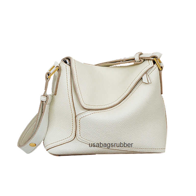 Modern Designer Style Women's Bag 2026 New Leather Shoulder Crossbody Bag Layer Cowhide Geometric Tote Bag Green Bag