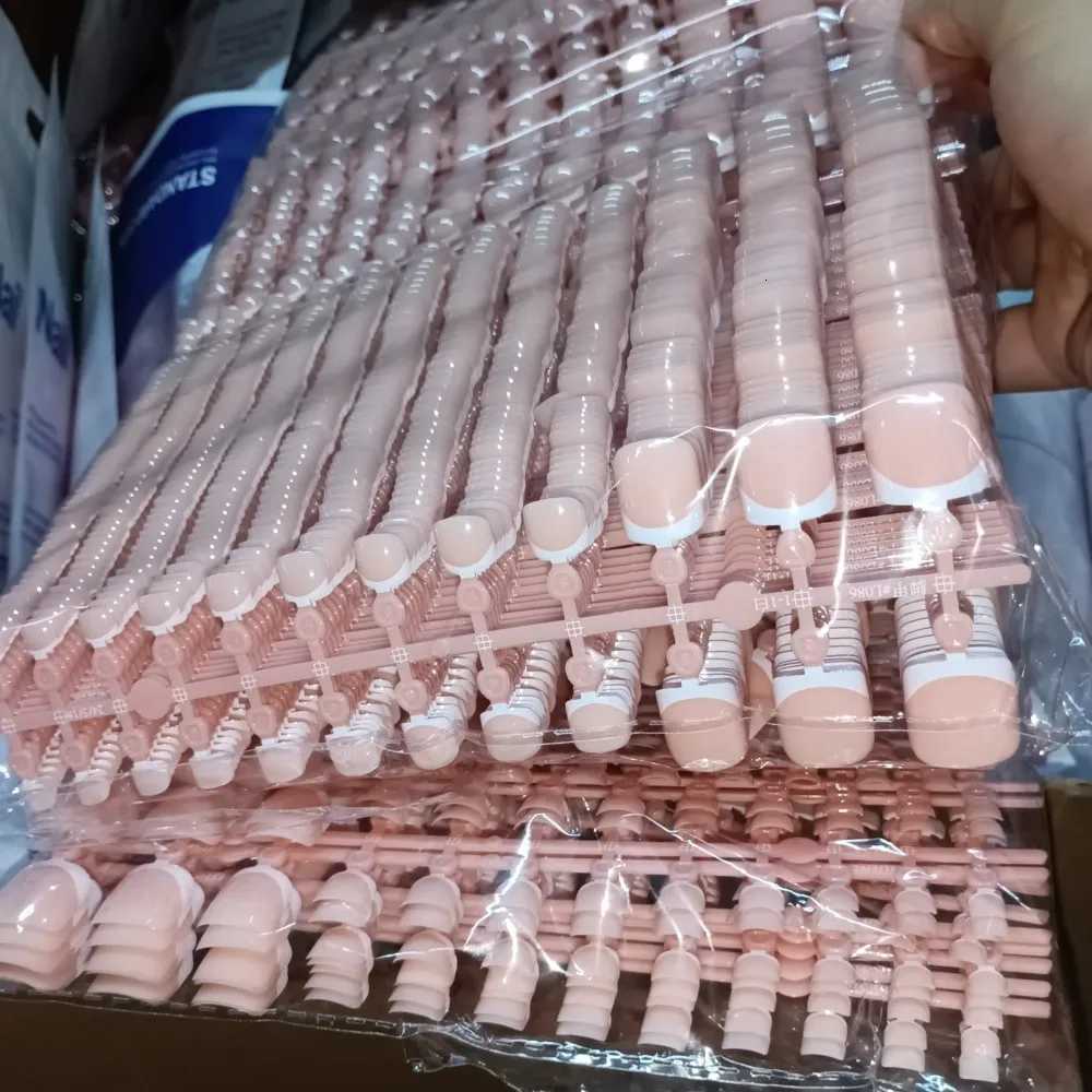 False Nails 120pcs Square ToeNail Tips - Short French Tip Press On Toenails Pink Soft Gel Toe Nail Tips Full Cover Fake Toe Nail Extensions Q261017