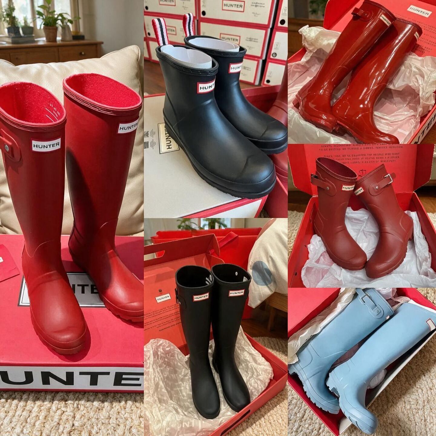 designer shoe Winter Hunter Women Men Deigner Rain boot Luxury Wellie High quality Anti Slip Rubber Wellington Boot Black Shoe Cool Rainboot Red Mar