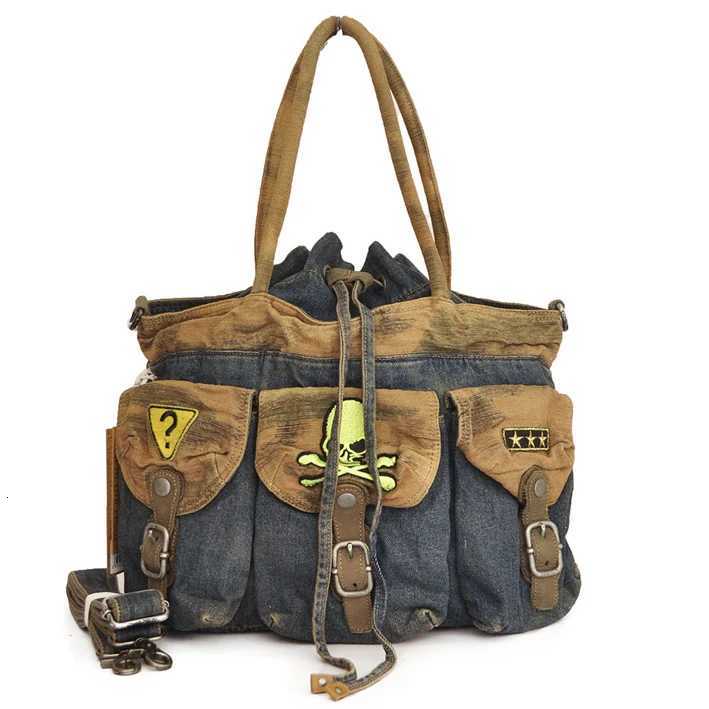 Evening Bags Totes Casual Denim Shoulder Bag for Women New Style Washed Crossbody Handbag Trendy Korean Version Youth Canvas Soft Tote Bag H261016