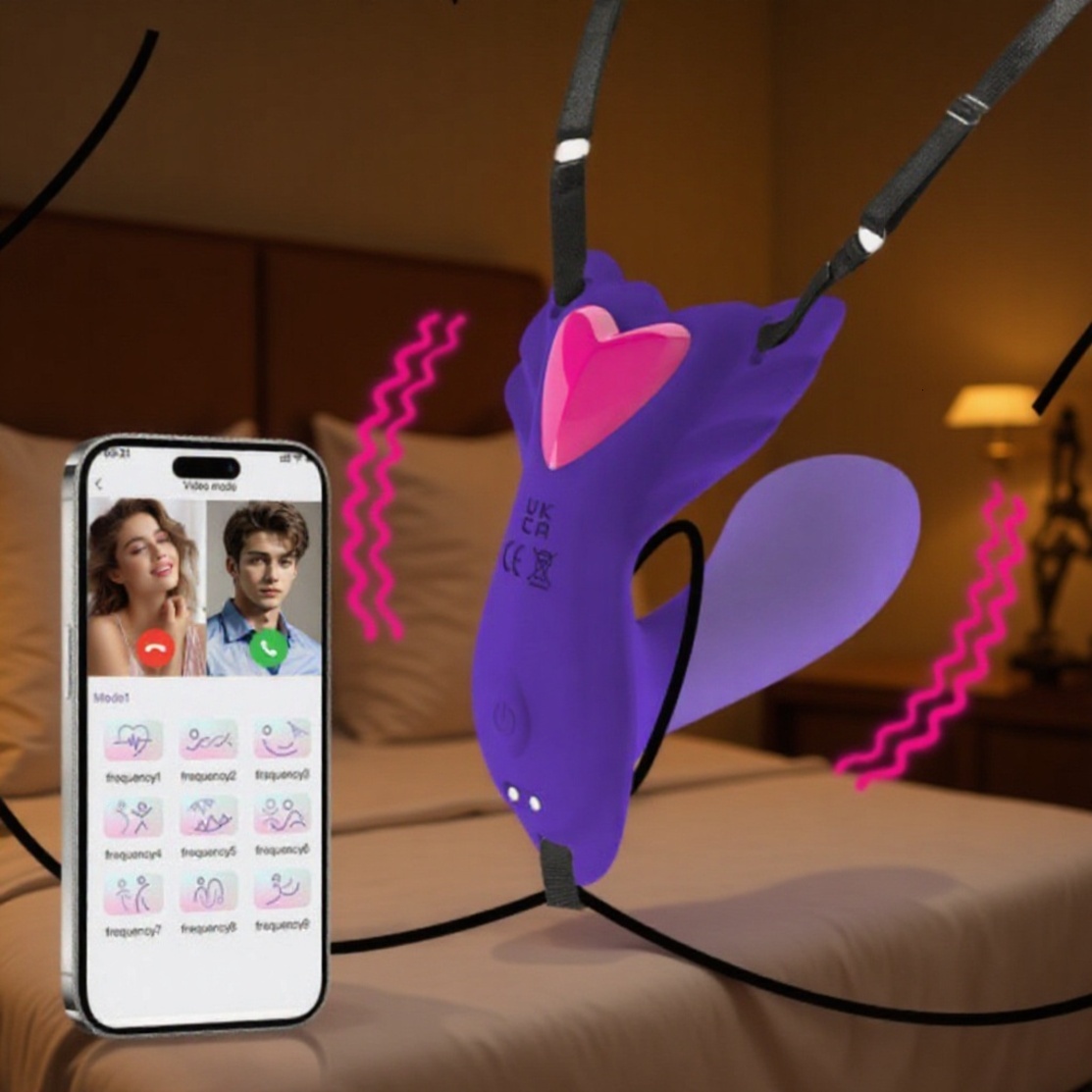 Body Massager Love Butterfly Wearable APP Wireless Remote Control Vibrator portable pocket wellness Outdoor Invisible Teasing Adult Toy BA13