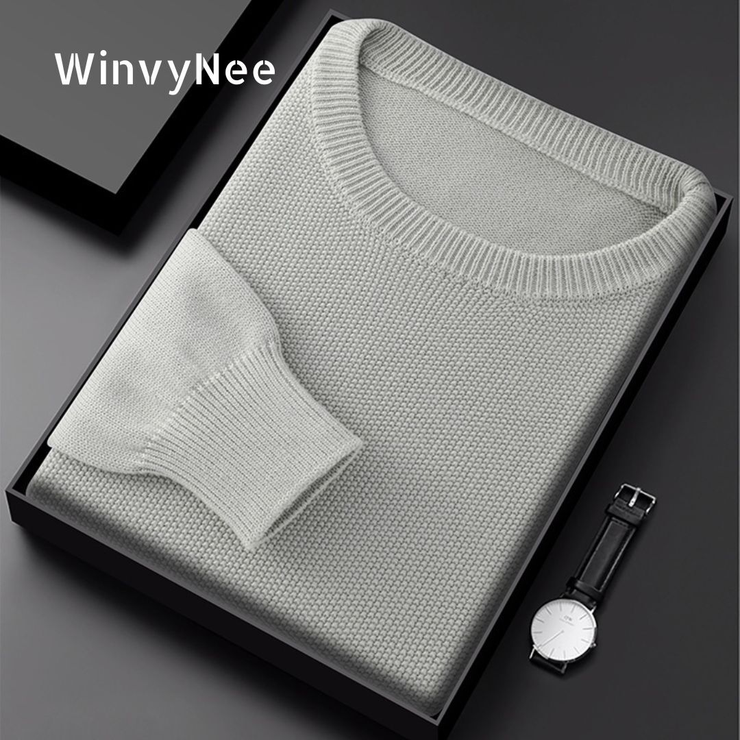 WinvyNee Men Sweater Man's Clothing Cotton Casual Solid O Neck Long Sleeve Knitted Tops Pullover Spring Autumn Plus ZM1092003 26Y1017