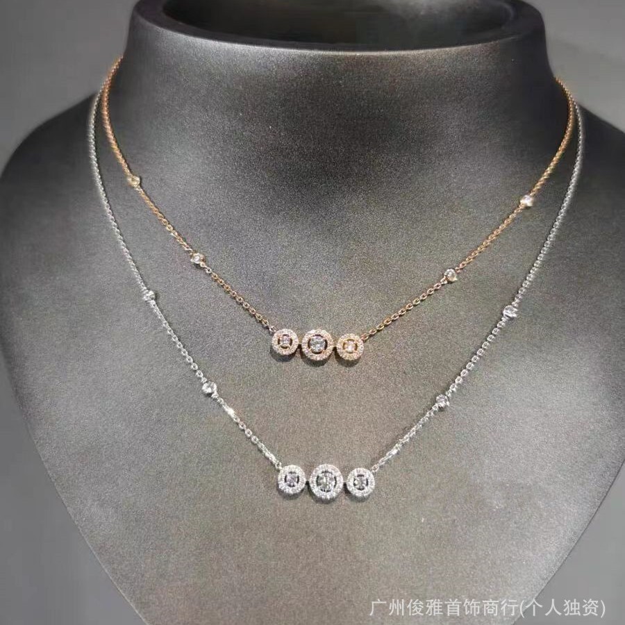 M necklace Big Brand Mei Jia Full Diamond Round Pendant Necklace, 2025 Spring/Summer Bestseller, Exquisite Minimalist Niche Design, Light Luxury Ver