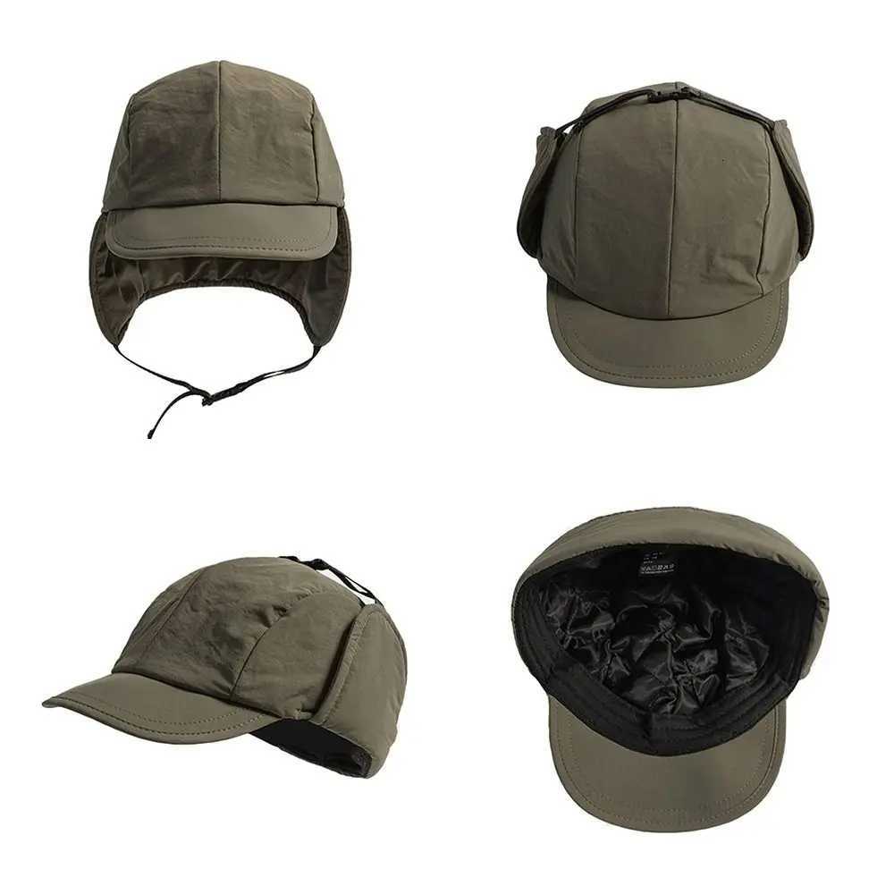Trapper Hats Outdoors Japanese Bomber Hat Warm Thick Winter Cap Windproof Ear Protection Lei Feng Hat for Men WomenT261017
