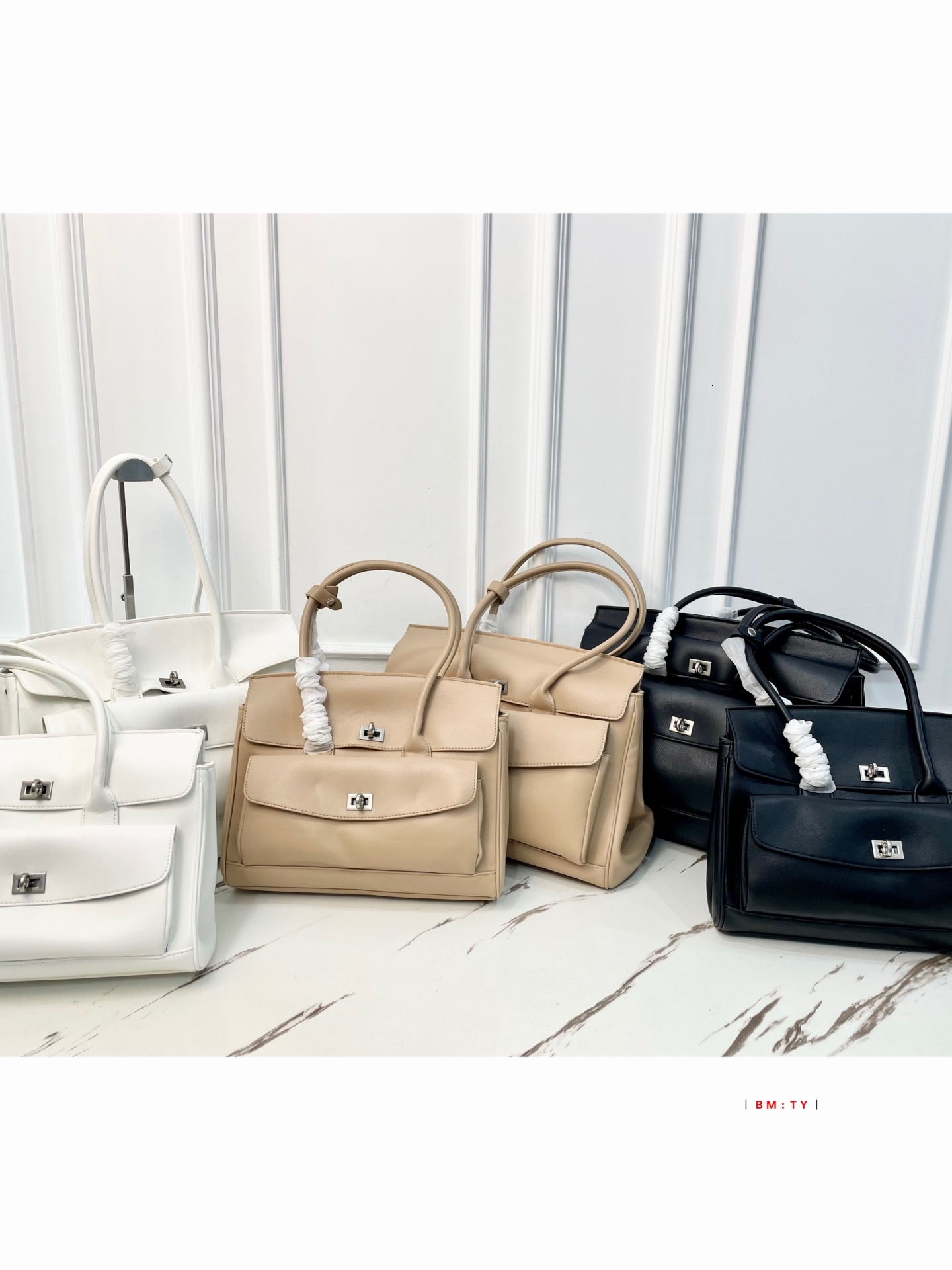 Designer Womens Retro Flap Tote Handbag Faux Leather Twist Lock Large Capacity Top Handle Shoulder Purse