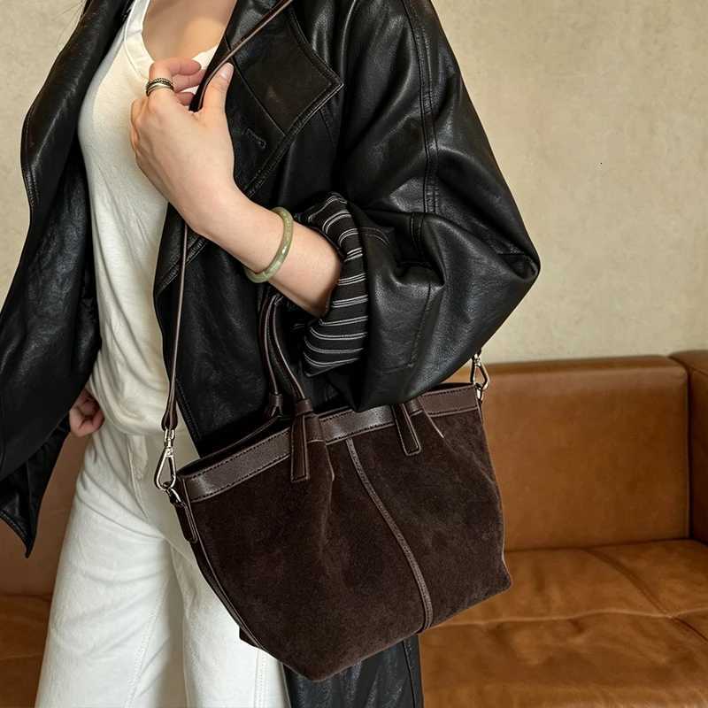 Designer Wen Bags Totes Handbag Suede Genuine Leather 2026 Luxury Designer Shoder Bag Lady First Layer Cowhide Casual Tote Handbags Wen J261016