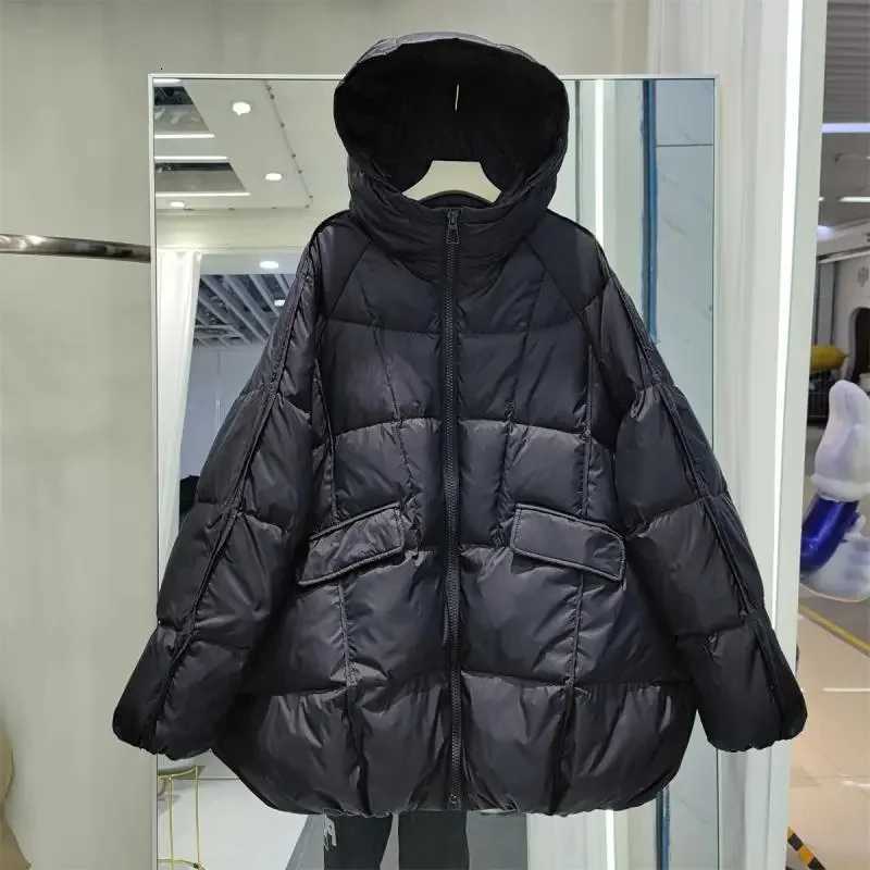 Women's Down Parkas Women Down Jacket Casual Loose Over Size Autumn Winter Outwear White Duck Down Warm Thick Coat with Hood 2026 NewT261017