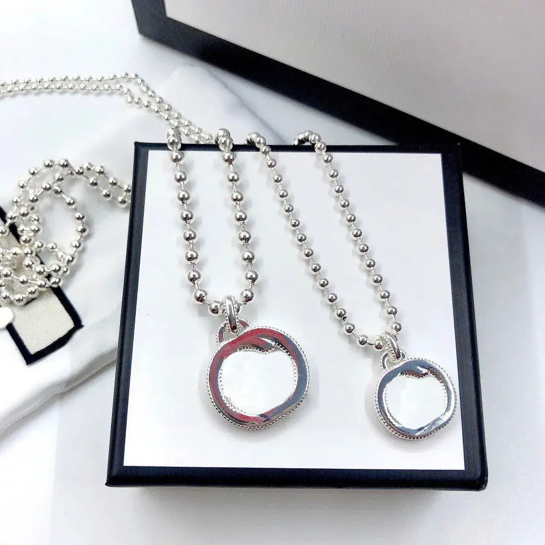 Dainty Adjustable Pendant Necklace 925 Silver G Jewelry Designer open photo locket pendant Mens And Womens Double Standard Fashion Gift Layer Stacka