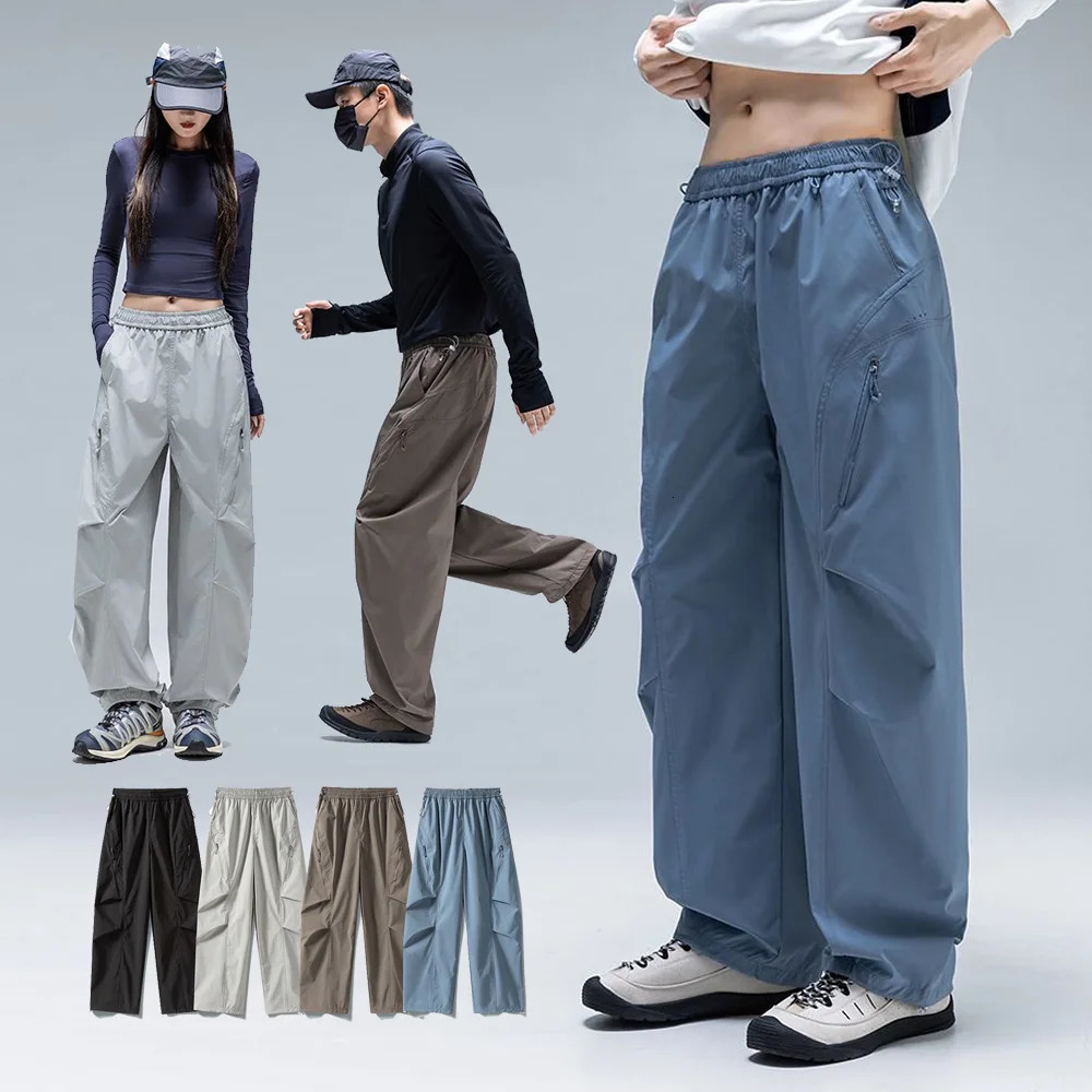 Outdoor Waterproof Quick Dry Cargo Pant Men Women Loose Casual City Hiking Track Pants Streetwear Sport Techwear Trousers 261017