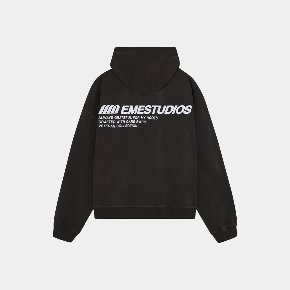 EME Studios Hoodie Designer Unisex Casual Fashion Men Classic Letter Print High Street Autumn Knit Sweater Eme Long Sleeved Pullover Cotton Hooded T