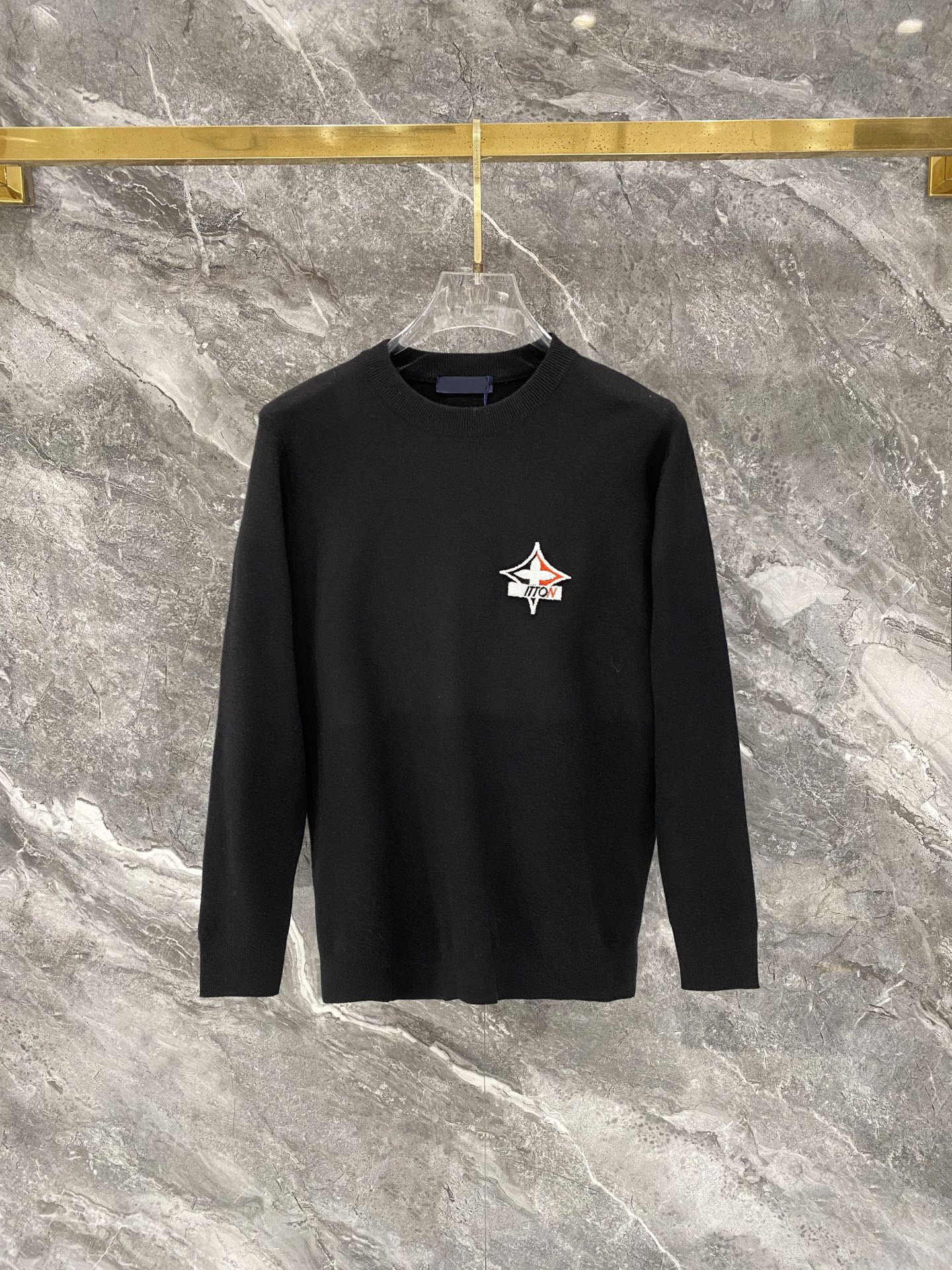 Mens Designer Knit Cardigan Sweater with Round Neck Premium Autumn/Winter Top 085