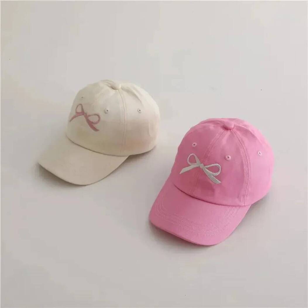 Kids Hats Fashion baby Children Cologne Embroidery Bow Baseball Hats Kids Accessories Boy Girl Vacation Sunscreen Hat Perfume Cotton Baby Adjustable