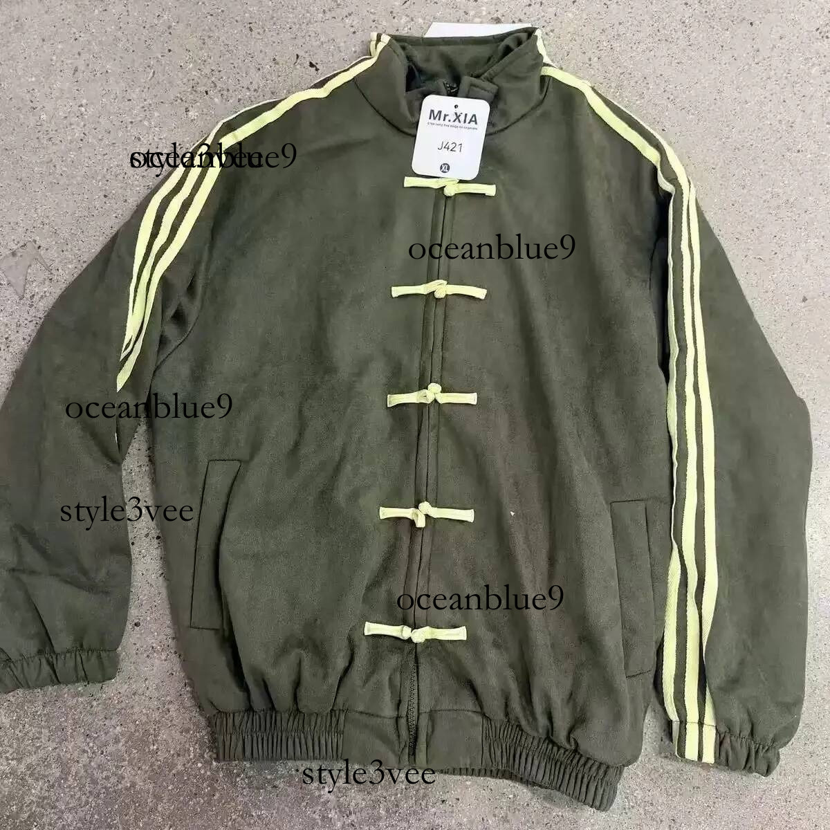 adidalyness jacket designer Three Striped Chinese Jacket Mandarin Collar individual Jacket Neck Tracksuit Outerwear Men Women Stand 384