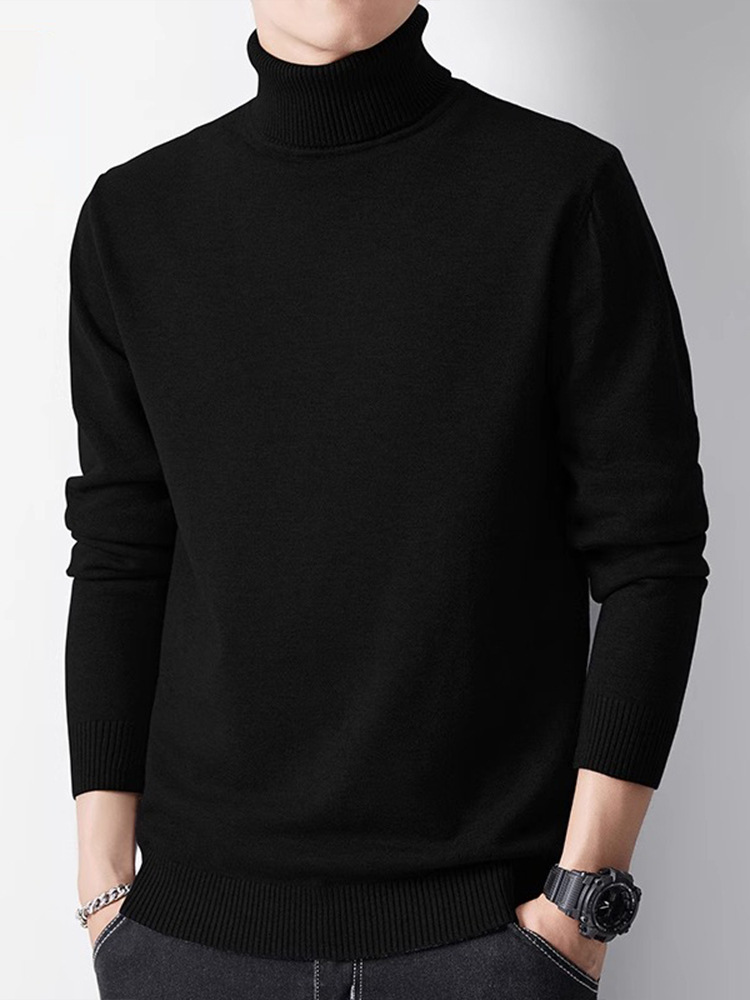 Men's Turtleneck Sweater, New Winter 2026 Model,Casual knit sweater Fleece-Lined, Thickened, Men's Warm Sweater Warm, Base Layer Knitwear