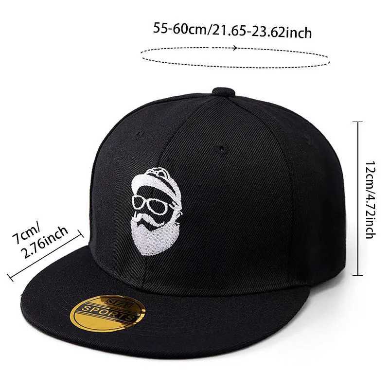 Cap Uncle Beard Baseball Fashionable Flat-Brim Hip-Hop Hat for Men and Women Adjustable Size Suitable for All Seasons Outdoor Casual Sun Hat M261016