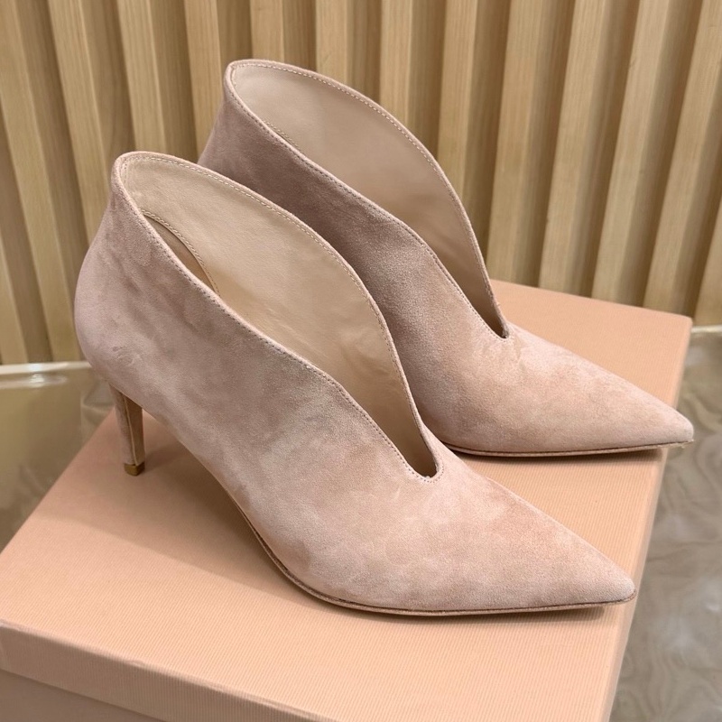 Womens Real Suede Leather Boots Designer Stiletto Heel Ankle Boots Womens Ankle Leopard Print Pointed Toe Retro Ladies Autumn Winter Thick Heels Bot