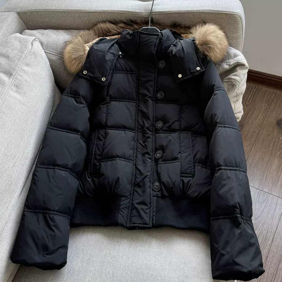 Women's Down Parkas Women Faux Fur Collar Cotton Padded Parka Y2K Retro Korean Style Warm Streetwear Casual Overcoat Autumn Winter Outwear Coat