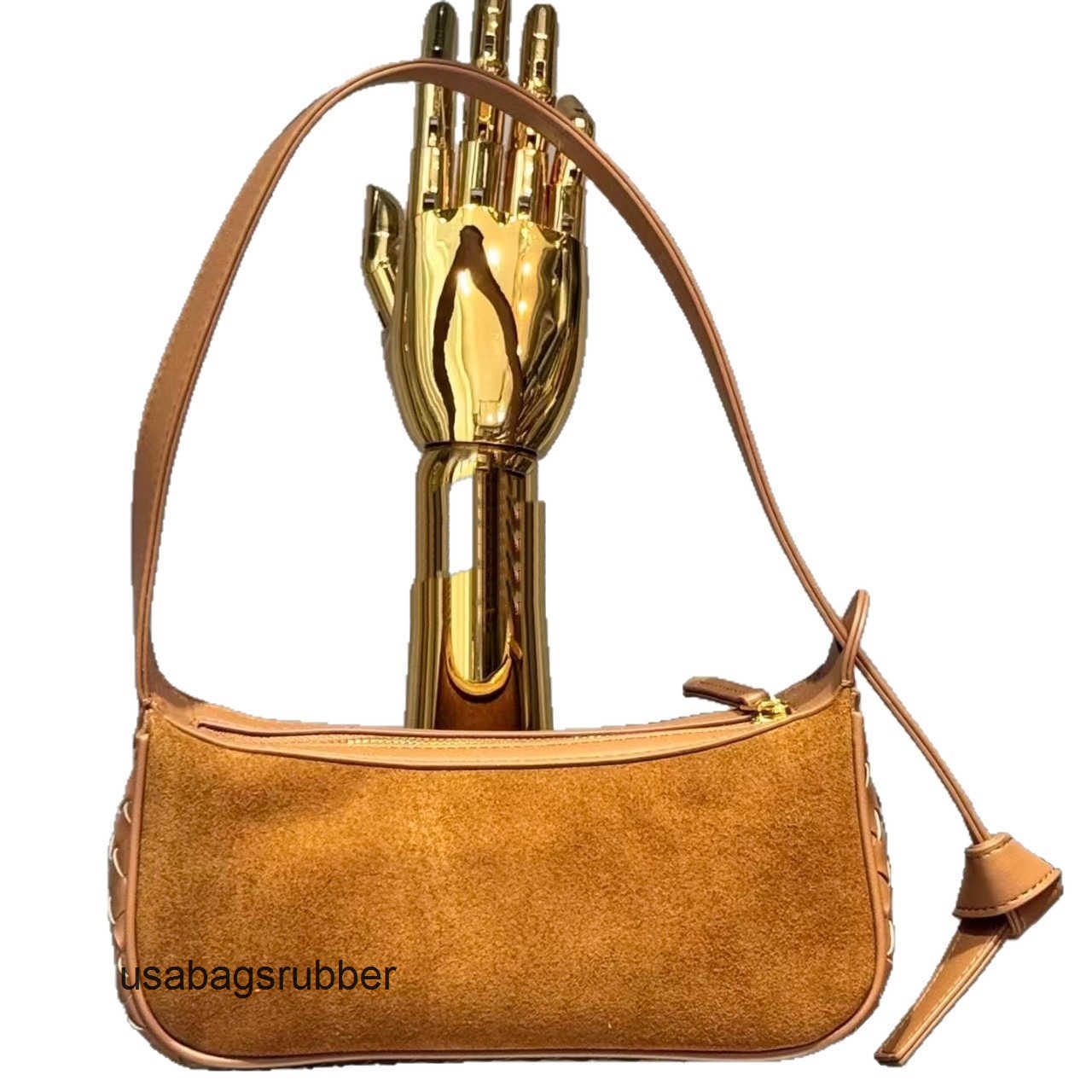 Soft Suede Purse 2026 Autumn/Winter Casual Women's Bag Elegant Simple Versatile Shoulder Handbag and Armpit Bag with Curved Crescent Silhouette