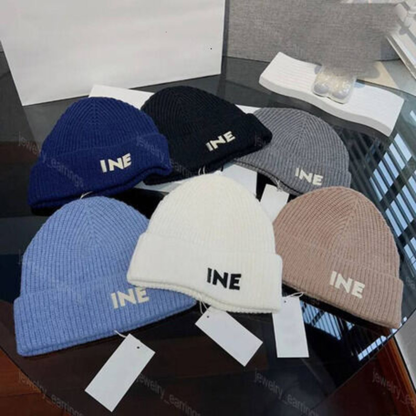 Brimless Cap Designer Wool Beanie For Mens Women Knitted Hats Beanies Winter Thermal Hat Ski Brand Bonnet Top Skull Cap Luxury Warm skull Caps Acces