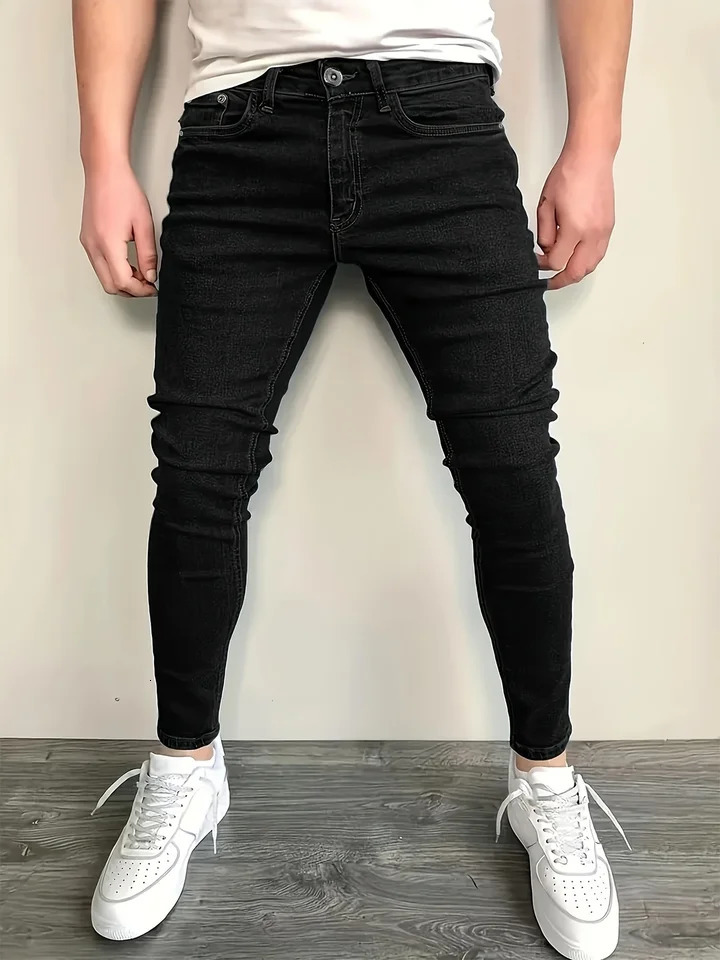 Mens Retro Fashion Jeans Classic Straight Leg Casual Comfortable Fit Clothing 261017