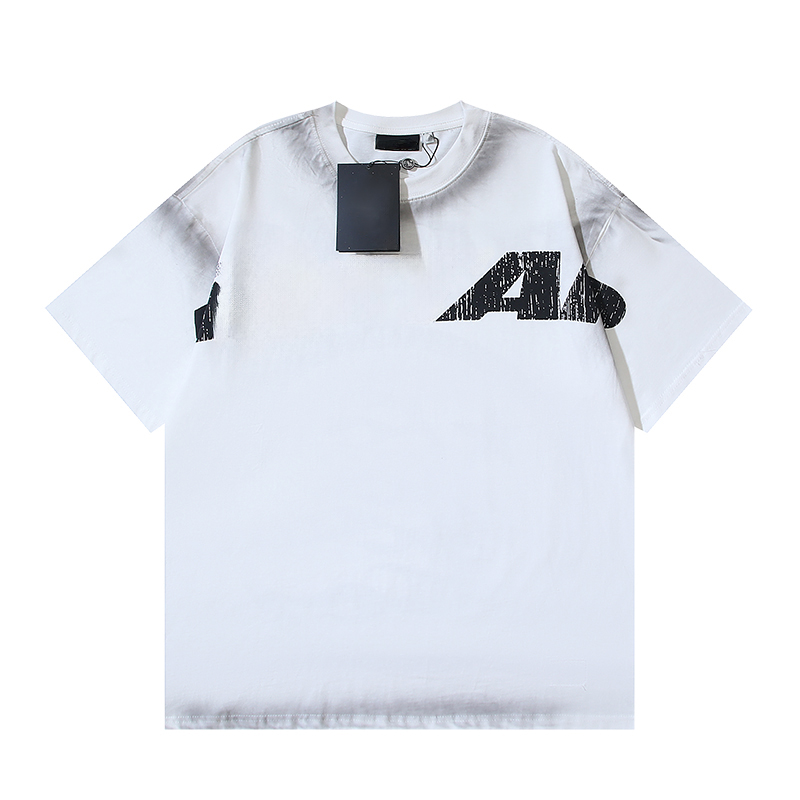 Mens Designer T-Shirts Luxury Letter Graphic He17 Short Sleeve Shirts High Street Hip Hop Streetwear Tops Tees Oversized