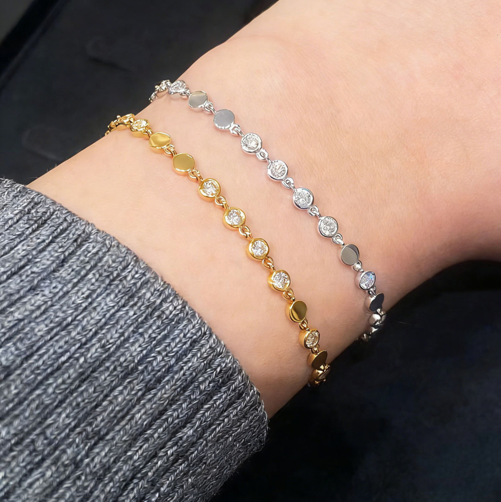 Mesikaa Jewelry Designer Messikaas Luxury Bracelet Luxe Bangle Fashion Versatile Round Zircon Bubble Bracelet For Women Jewelry For Women