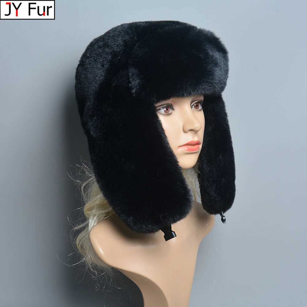 Trapper Hats Pilot Winter Hat Outdoor Ski Russian Hat For Women's Ushanka Warm Trapper Cap Plaid Bomber Men Hat Faux Fur Earflap CapT261017