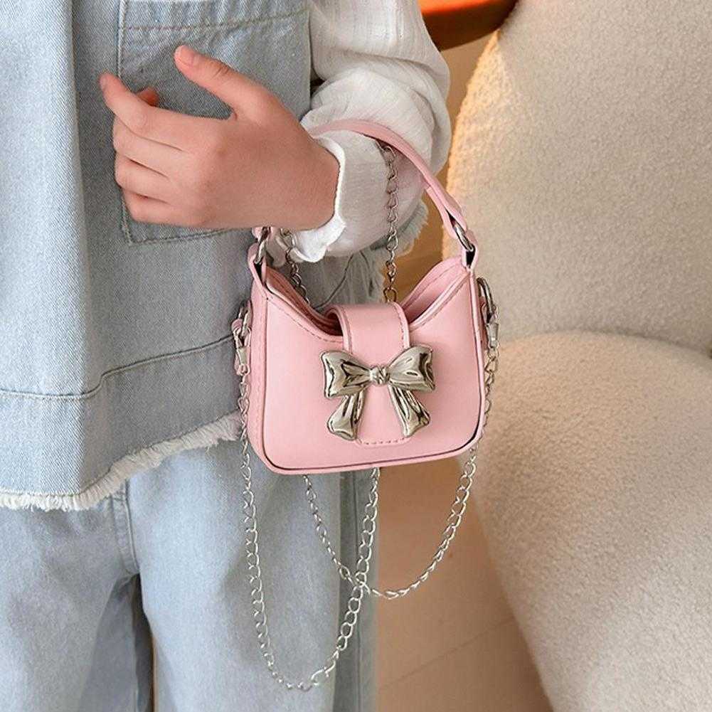 Korean Style Girl Princess Bag Cute Sweet Bow Chain Crossbody Bags for Girls Bowknot Hand Bags Toddler Purses and Handbags Gift L261017H6BQ